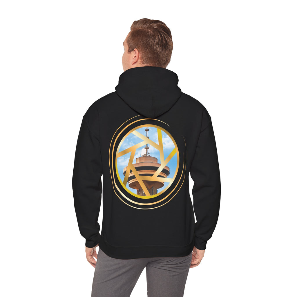 Multinex Vancity Skyscraper Back Trendy Unisex Hooded Sweatshirt with MUTINEX Design