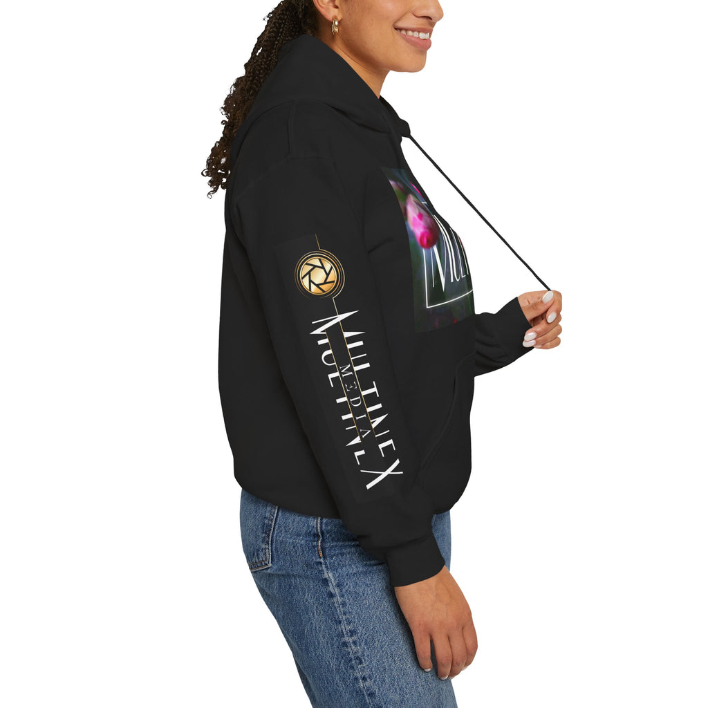 Multinex Floral Trendy Unisex Hooded Sweatshirt with MUTINEX Design