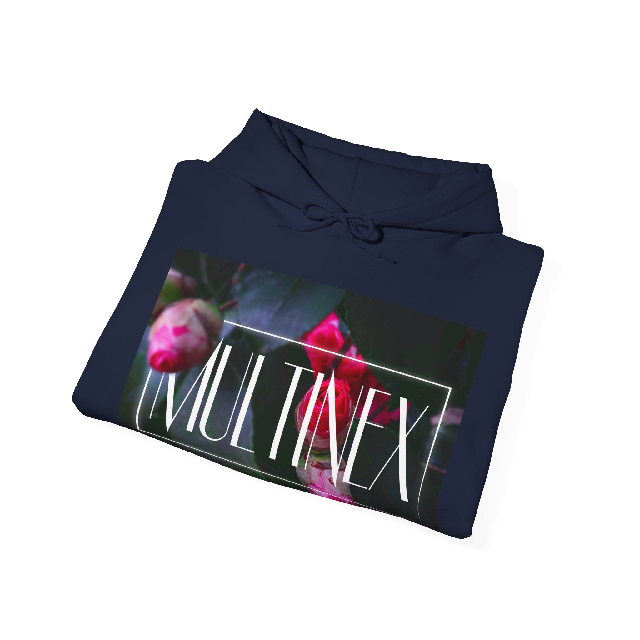 Multinex Floral Trendy Unisex Hooded Sweatshirt with MUTINEX Design