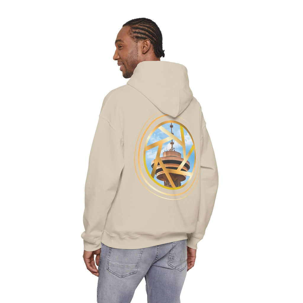 Multinex Vancity Skyscraper Back Trendy Unisex Hooded Sweatshirt with MUTINEX Design