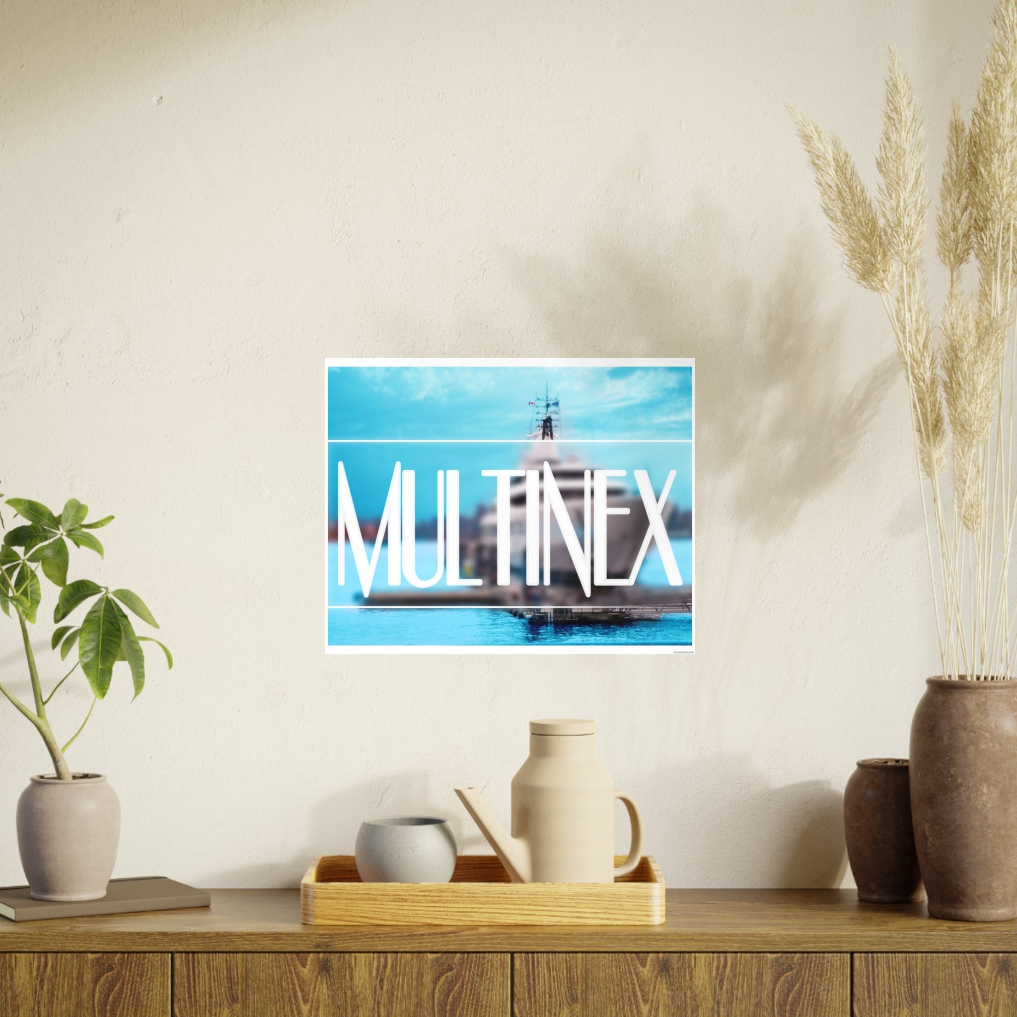 Multinex Yacht Vibrant Photo Art Poster - Multinex Design for Home Decor