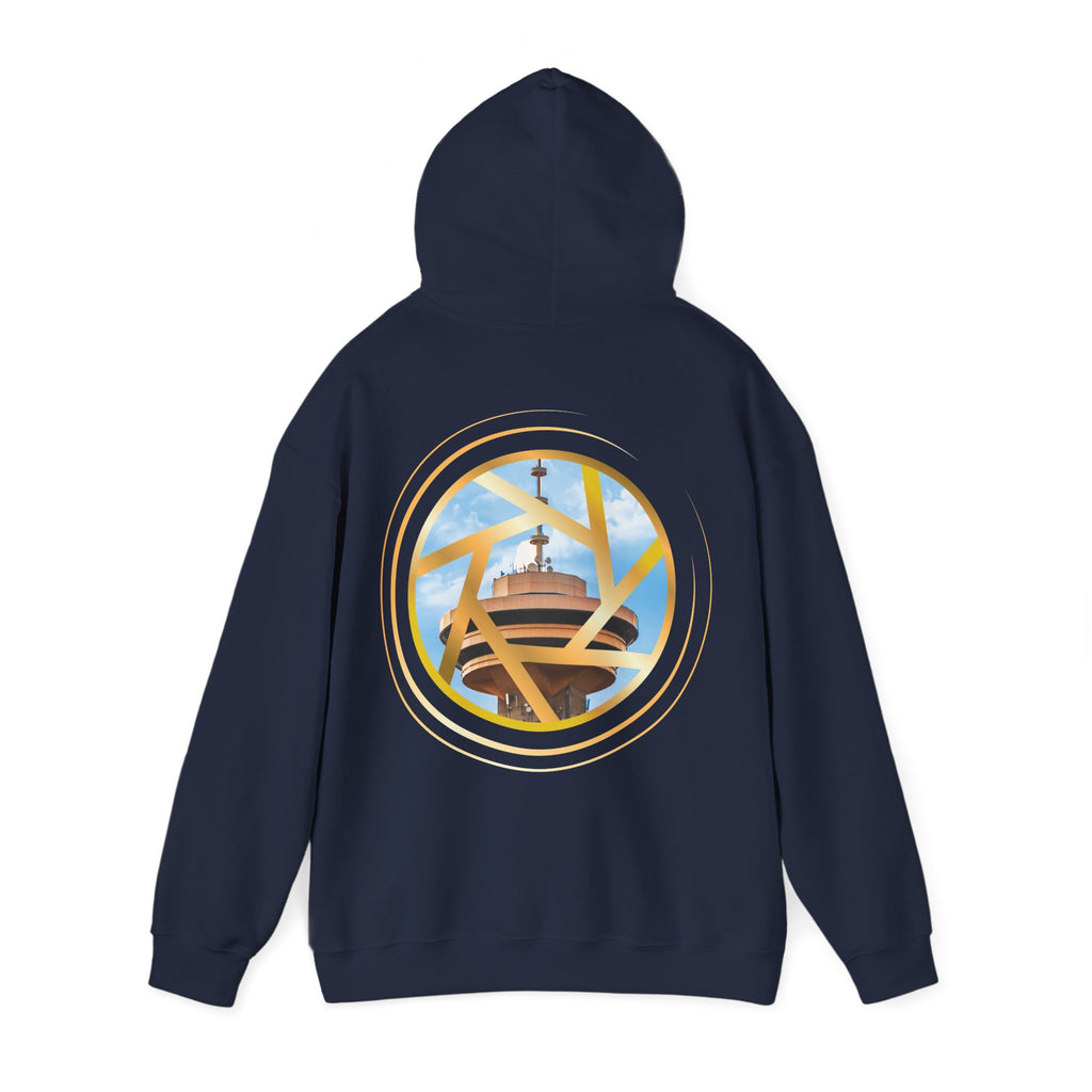 Multinex Vancity Skyscraper Back Trendy Unisex Hooded Sweatshirt with MUTINEX Design
