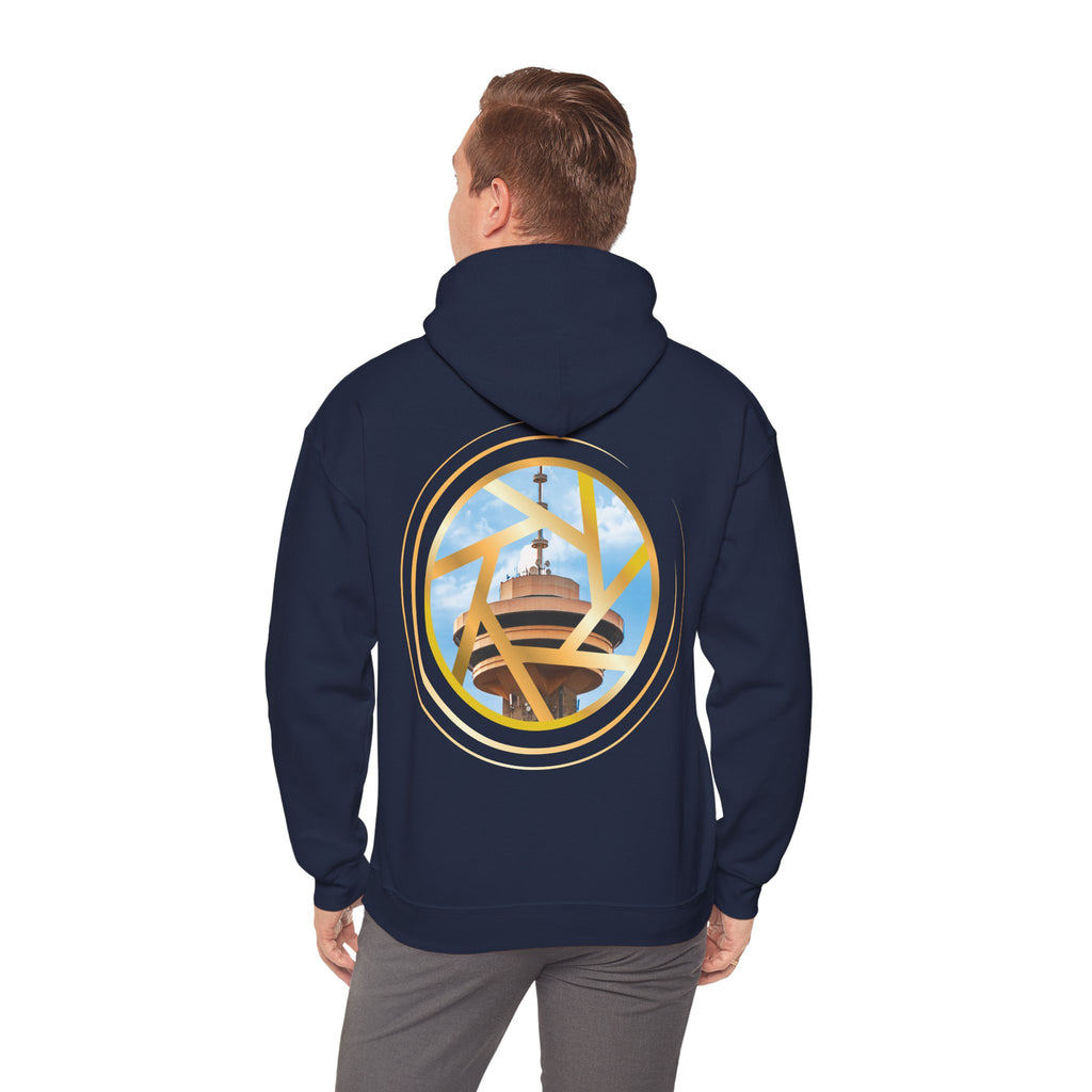 Multinex Vancity Skyscraper Back Trendy Unisex Hooded Sweatshirt with MUTINEX Design