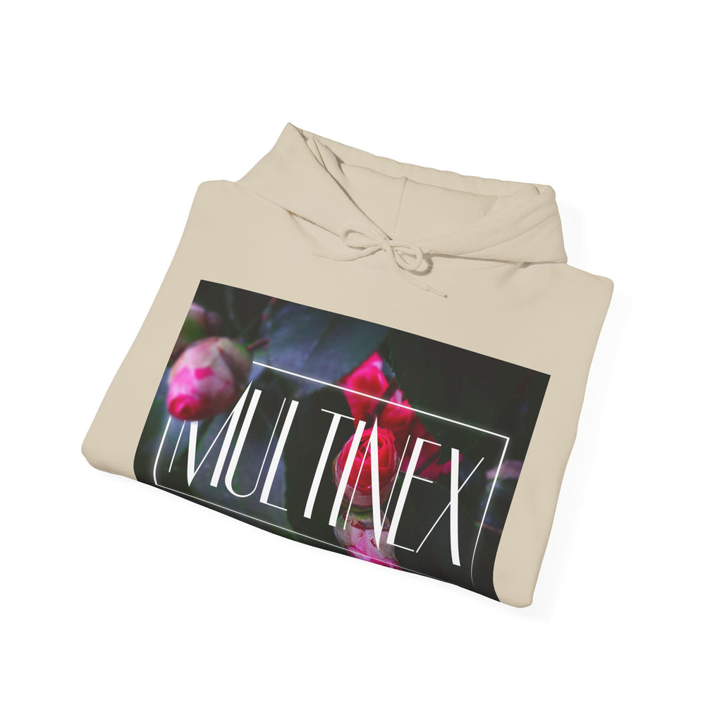 Multinex Floral Trendy Unisex Hooded Sweatshirt with MUTINEX Design