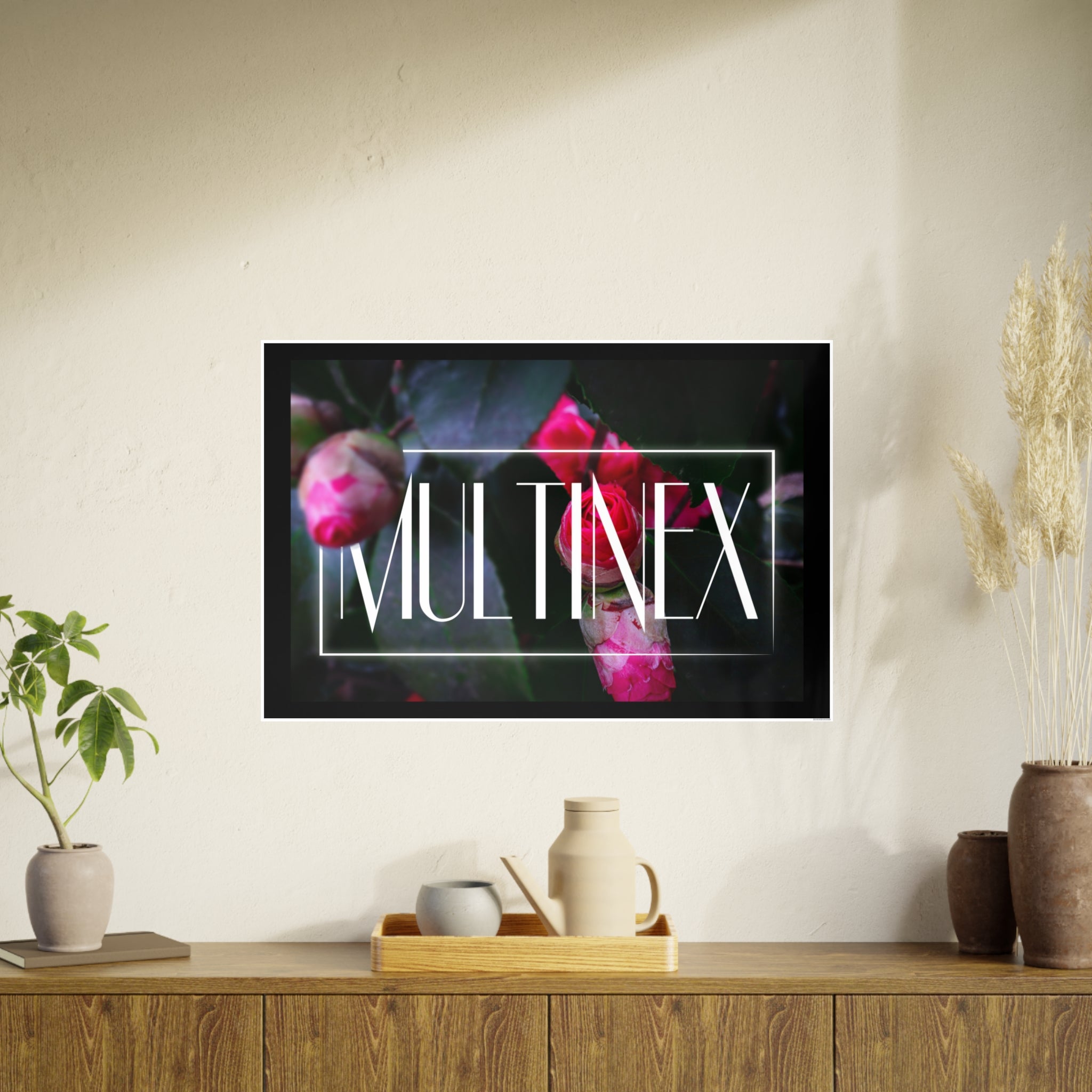 Multinex Floral Vibrant Photo Art Poster - Multinex Floral Design for Home Decor