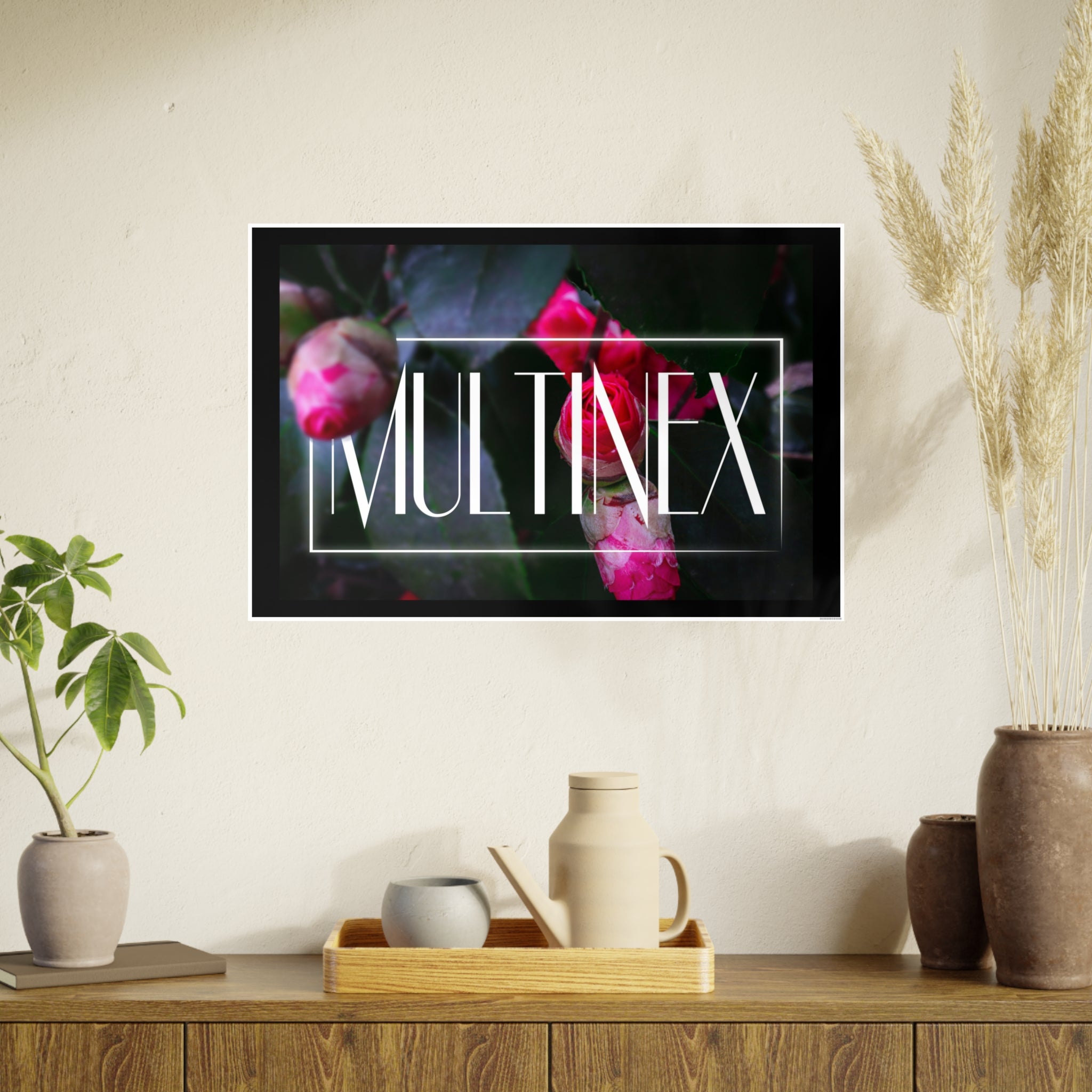 Multinex Floral Vibrant Photo Art Poster - Multinex Floral Design for Home Decor