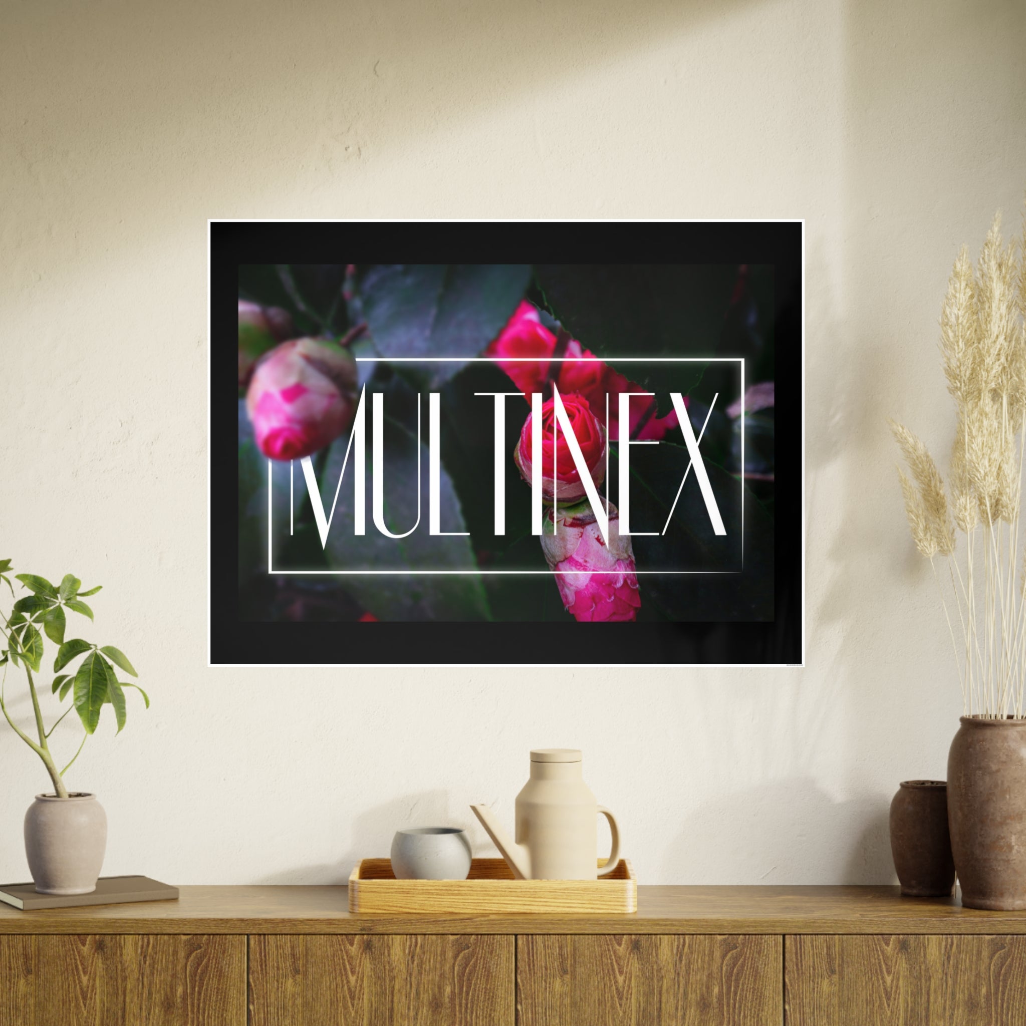 Multinex Floral Vibrant Photo Art Poster - Multinex Floral Design for Home Decor