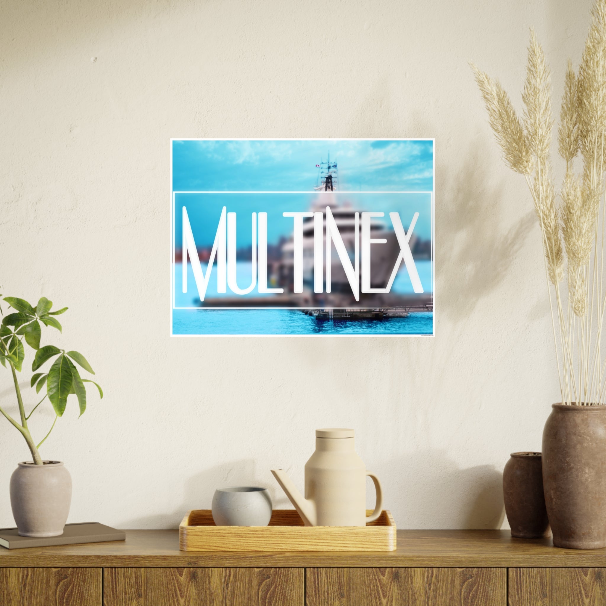 Multinex Yacht Vibrant Photo Art Poster - Multinex Design for Home Decor