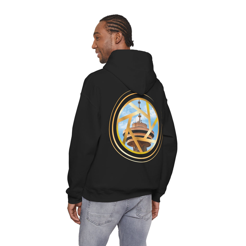 Multinex Vancity Skyscraper Back Trendy Unisex Hooded Sweatshirt with MUTINEX Design