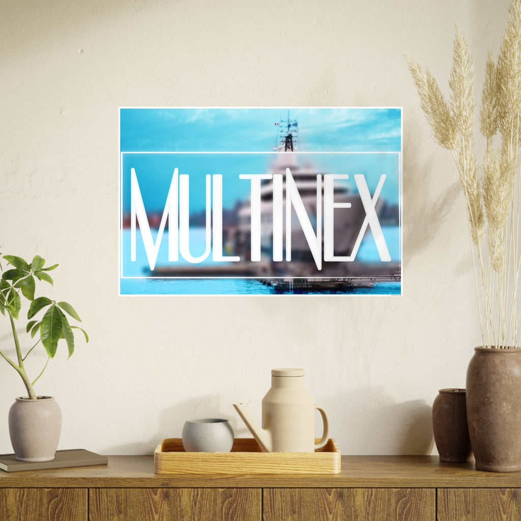 Multinex Yacht Vibrant Photo Art Poster - Multinex Design for Home Decor
