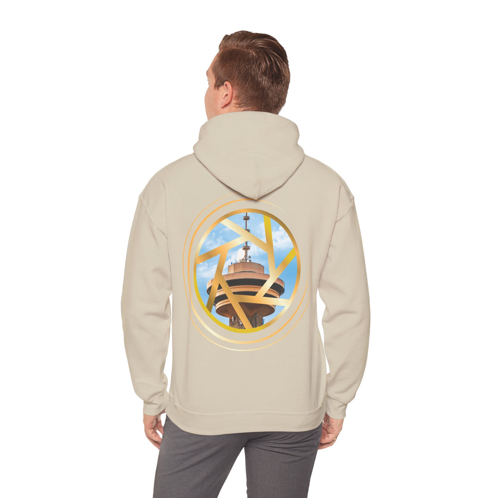 Multinex Vancity Skyscraper Back Trendy Unisex Hooded Sweatshirt with MUTINEX Design