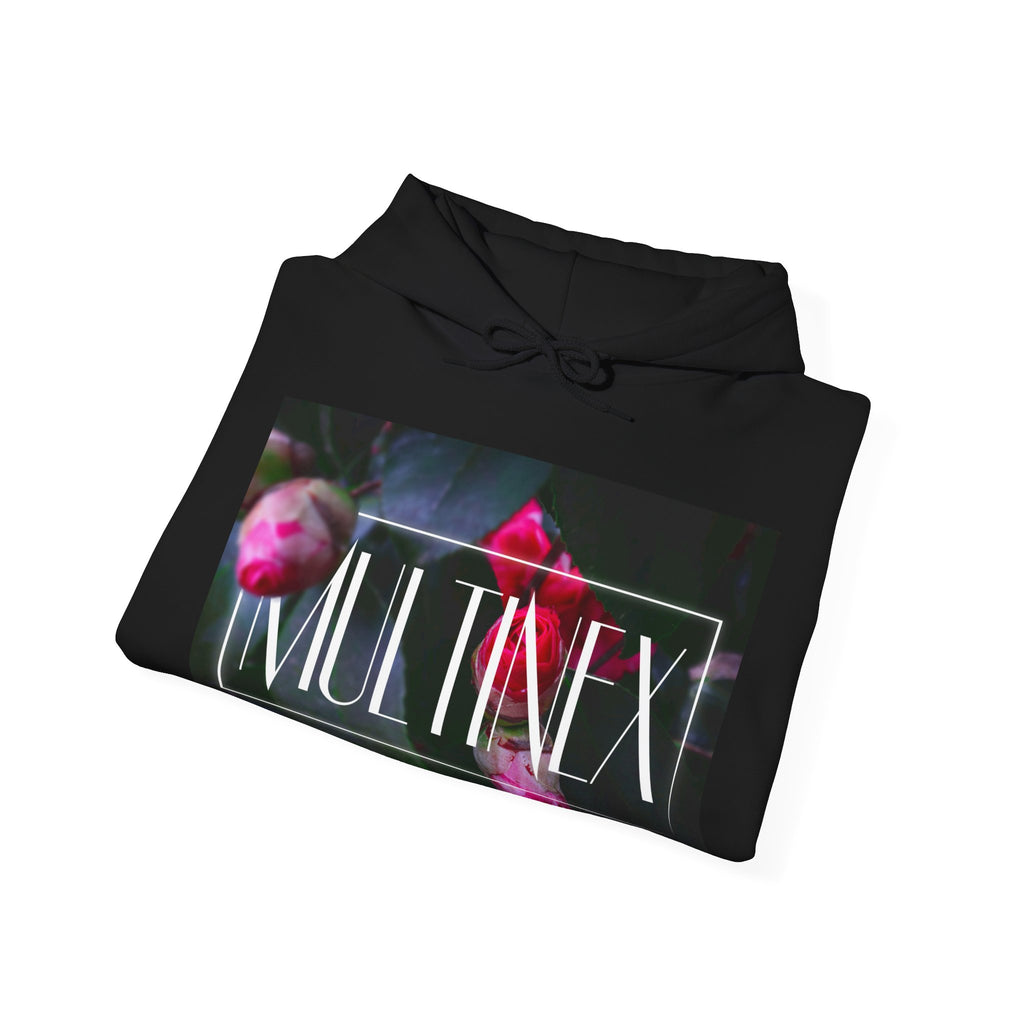 Multinex Floral Trendy Unisex Hooded Sweatshirt with MUTINEX Design