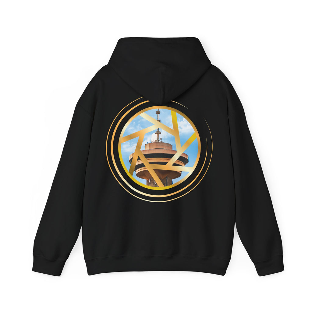 Multinex Vancity Skyscraper Back Trendy Unisex Hooded Sweatshirt with MUTINEX Design