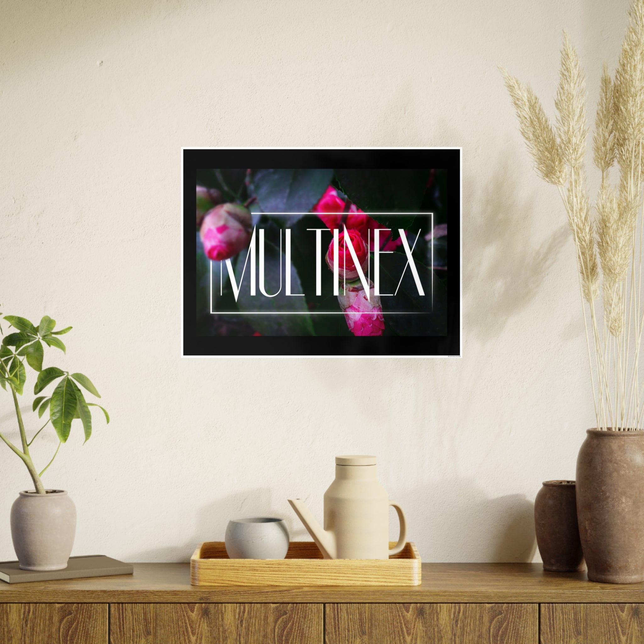 Multinex Floral Vibrant Photo Art Poster - Multinex Floral Design for Home Decor
