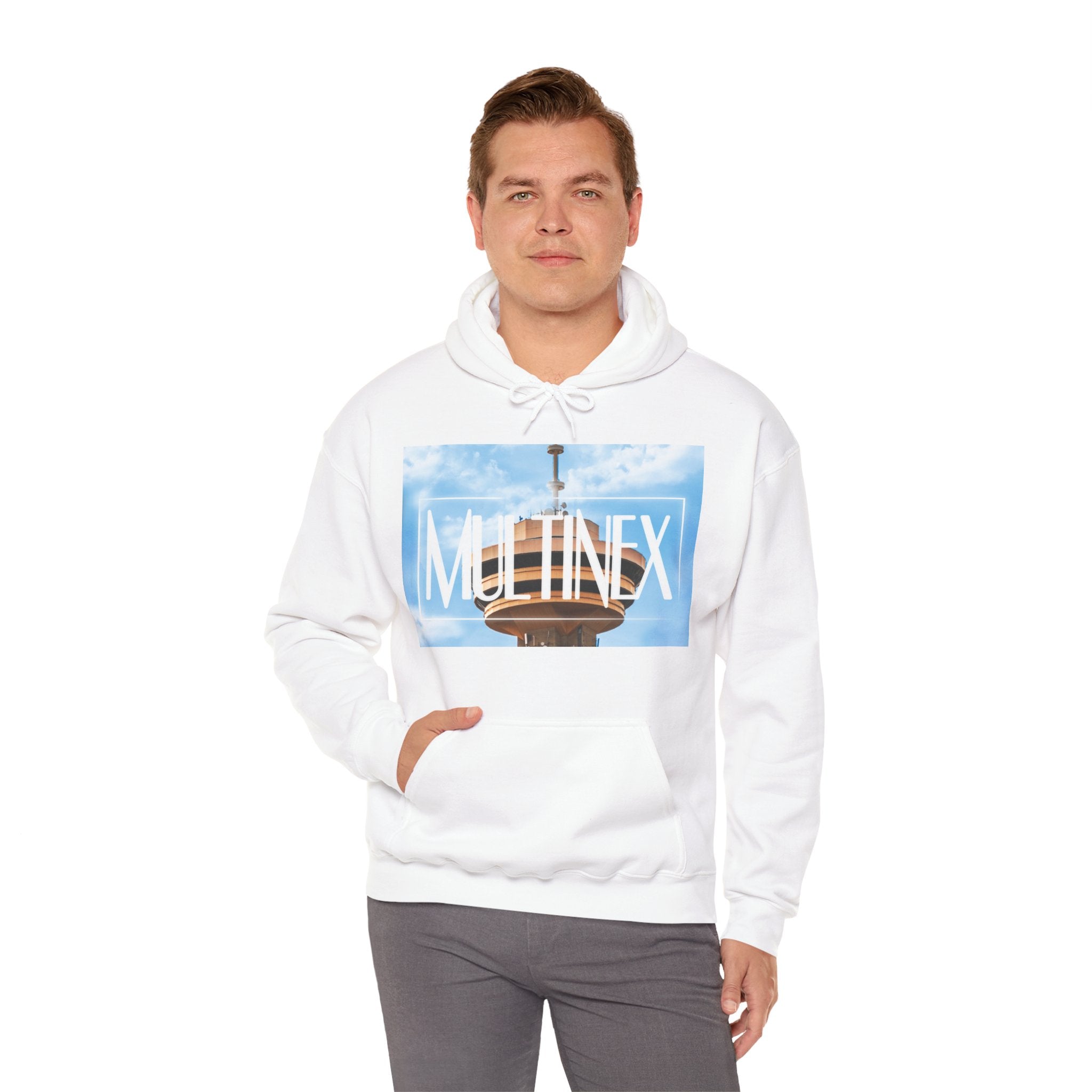 Multinex Vancity Skyscraper Trendy Unisex Hooded Sweatshirt with MUTINEX Design