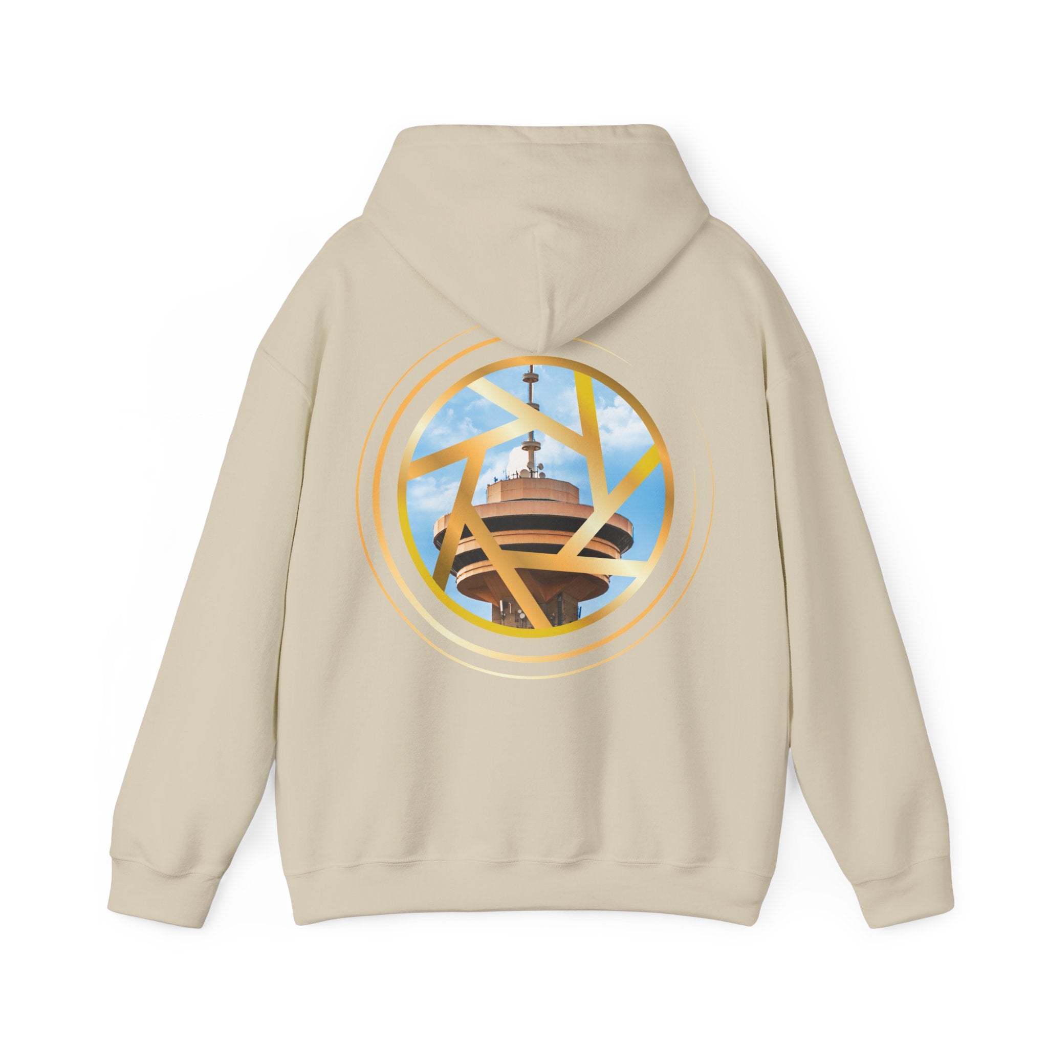 Multinex Vancity Skyscraper Back Trendy Unisex Hooded Sweatshirt with MUTINEX Design