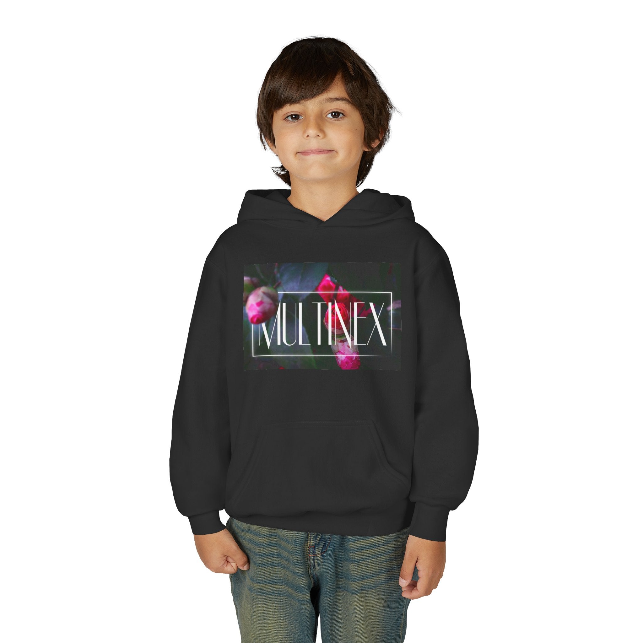 Multinex Floral Youth Floral Design Hooded Sweatshirt - MULTINEX