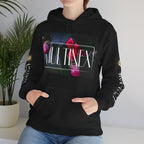 Multinex Floral Trendy Unisex Hooded Sweatshirt with MUTINEX Design