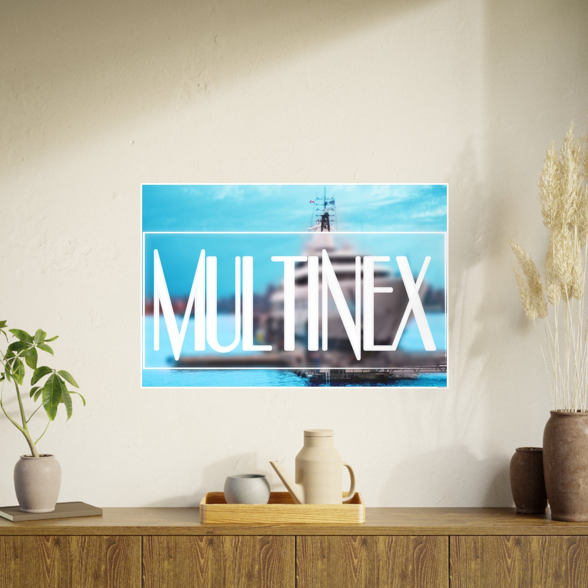 Multinex Yacht Vibrant Photo Art Poster - Multinex Design for Home Decor