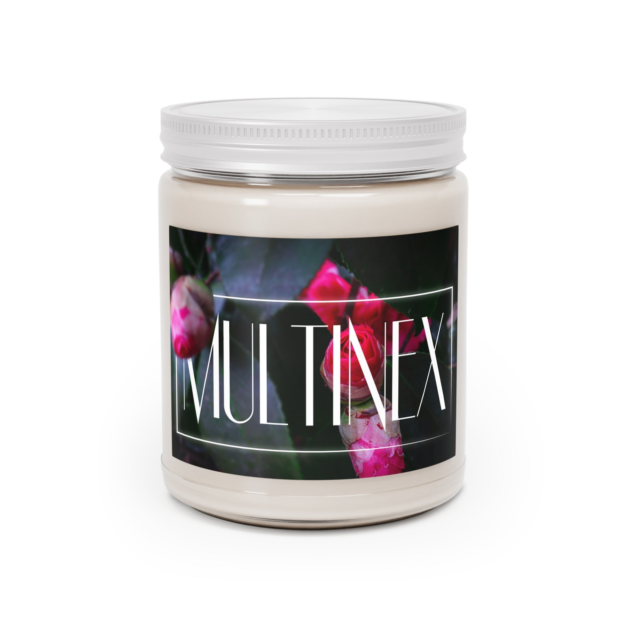 Multinex Floral Scented Soy Candle - 9oz with White Lid
