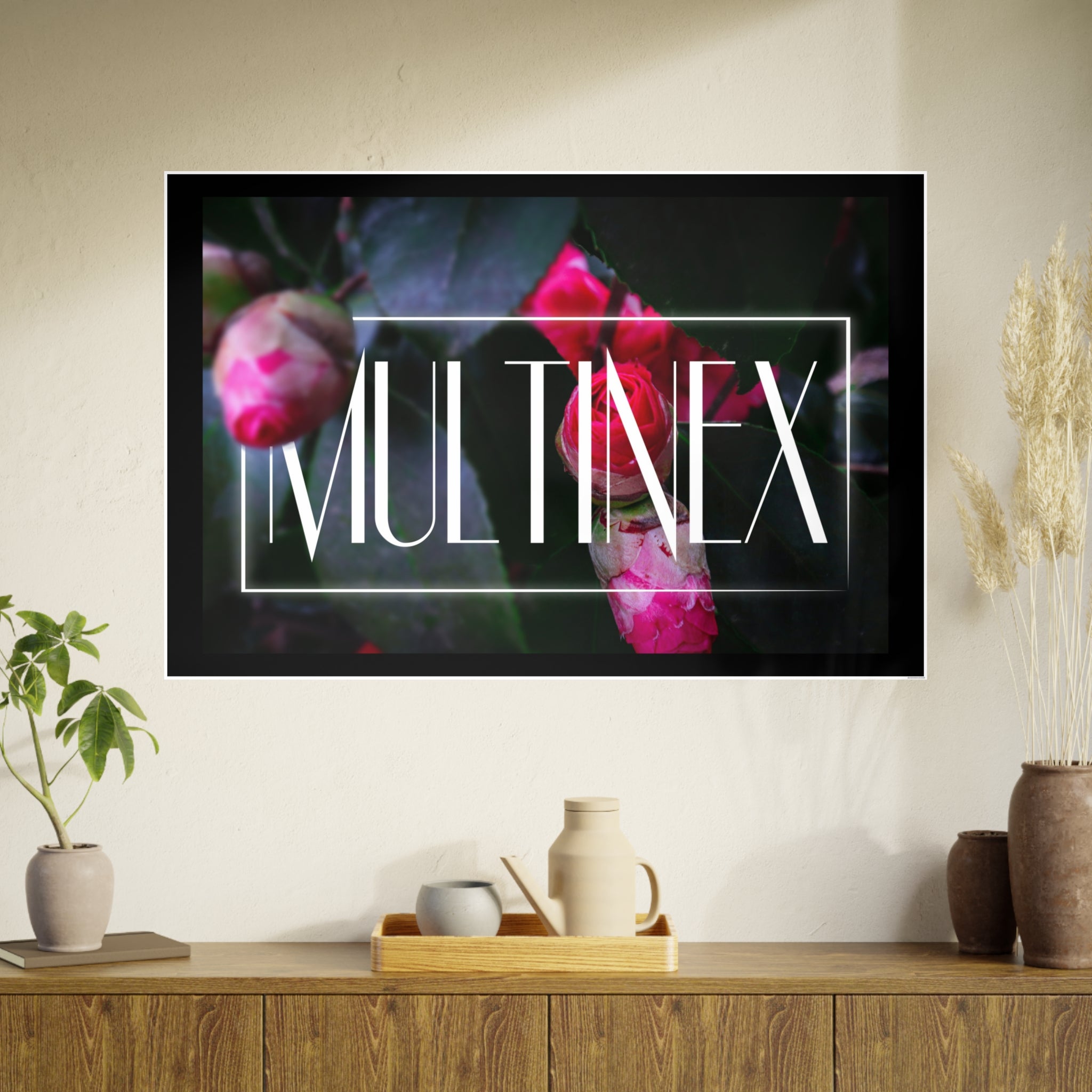Multinex Floral Vibrant Photo Art Poster - Multinex Floral Design for Home Decor