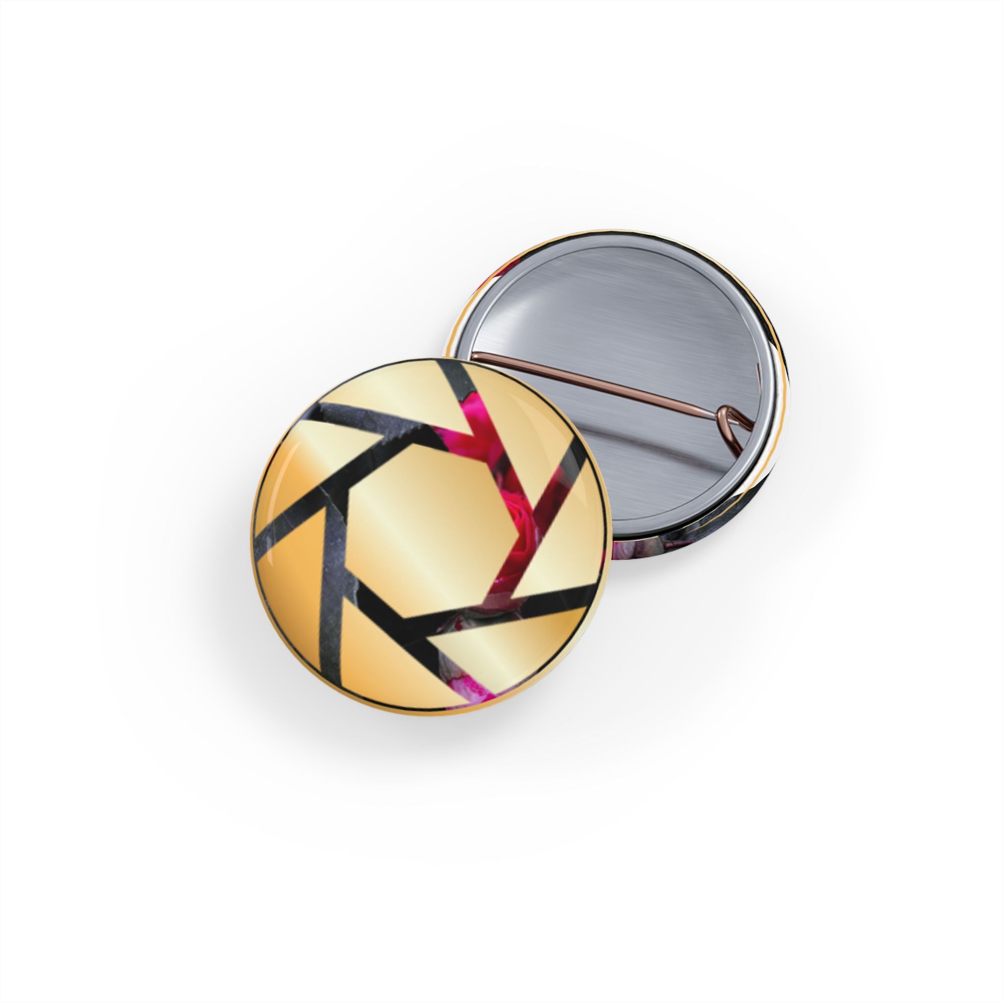 Multinex Logo Floral Round Pins for Creative Souls