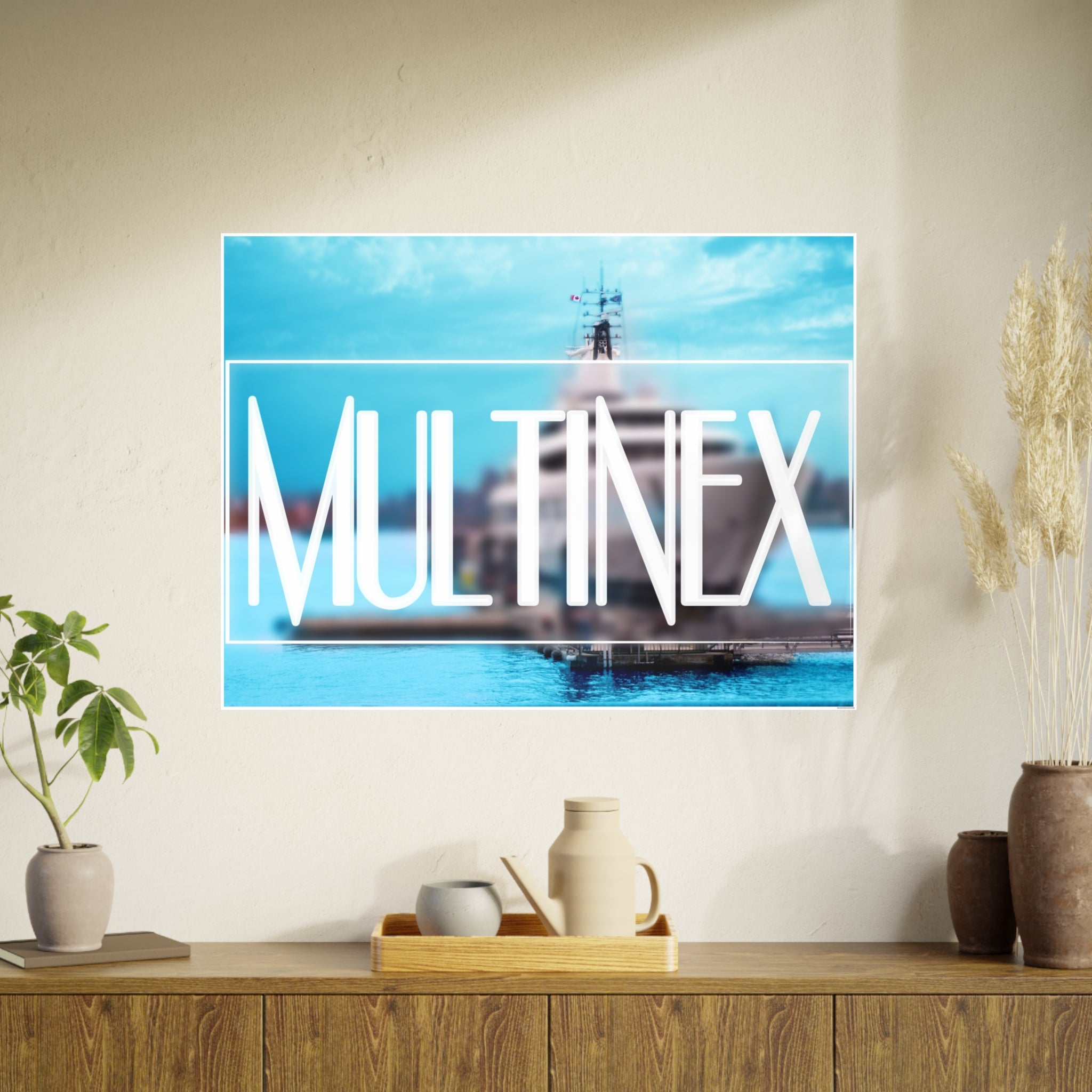 Multinex Yacht Vibrant Photo Art Poster - Multinex Design for Home Decor