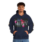 Multinex Floral Trendy Unisex Hooded Sweatshirt with MUTINEX Design
