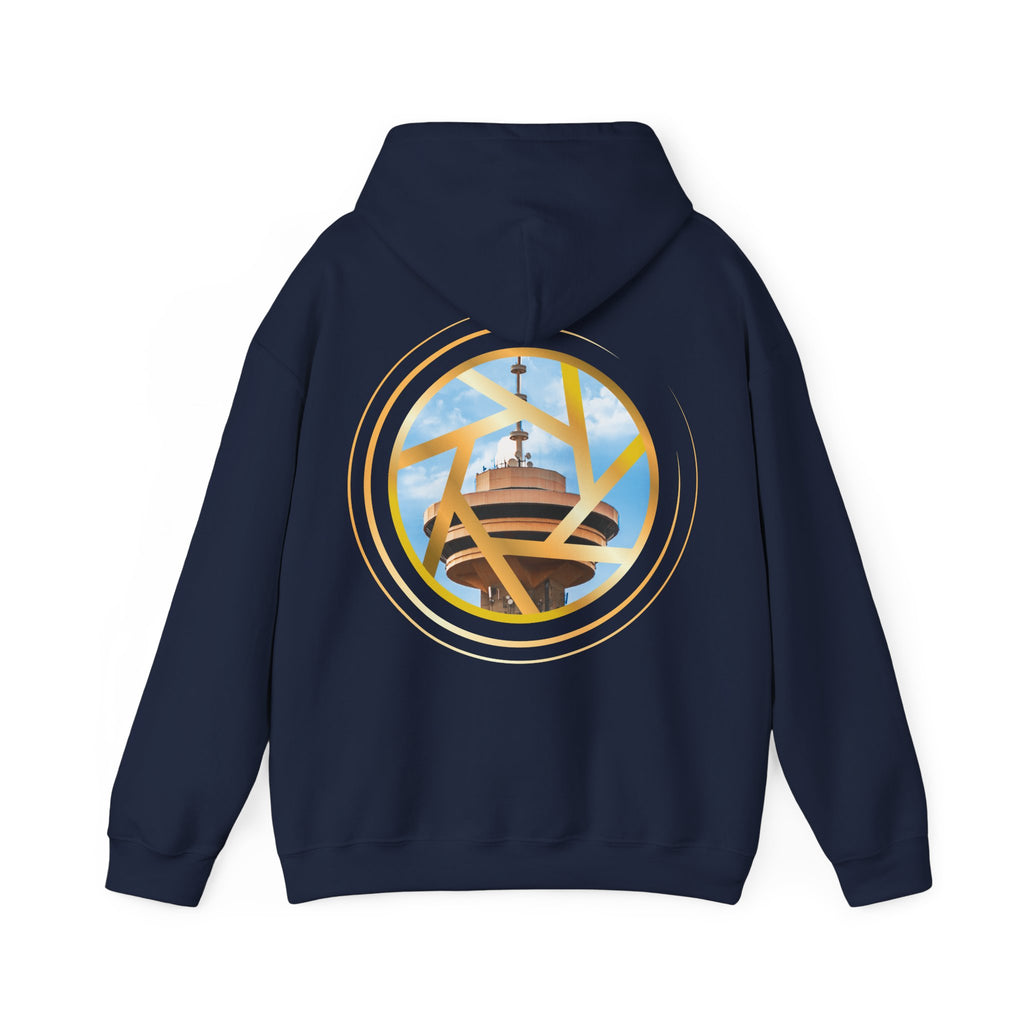 Multinex Vancity Skyscraper Back Trendy Unisex Hooded Sweatshirt with MUTINEX Design
