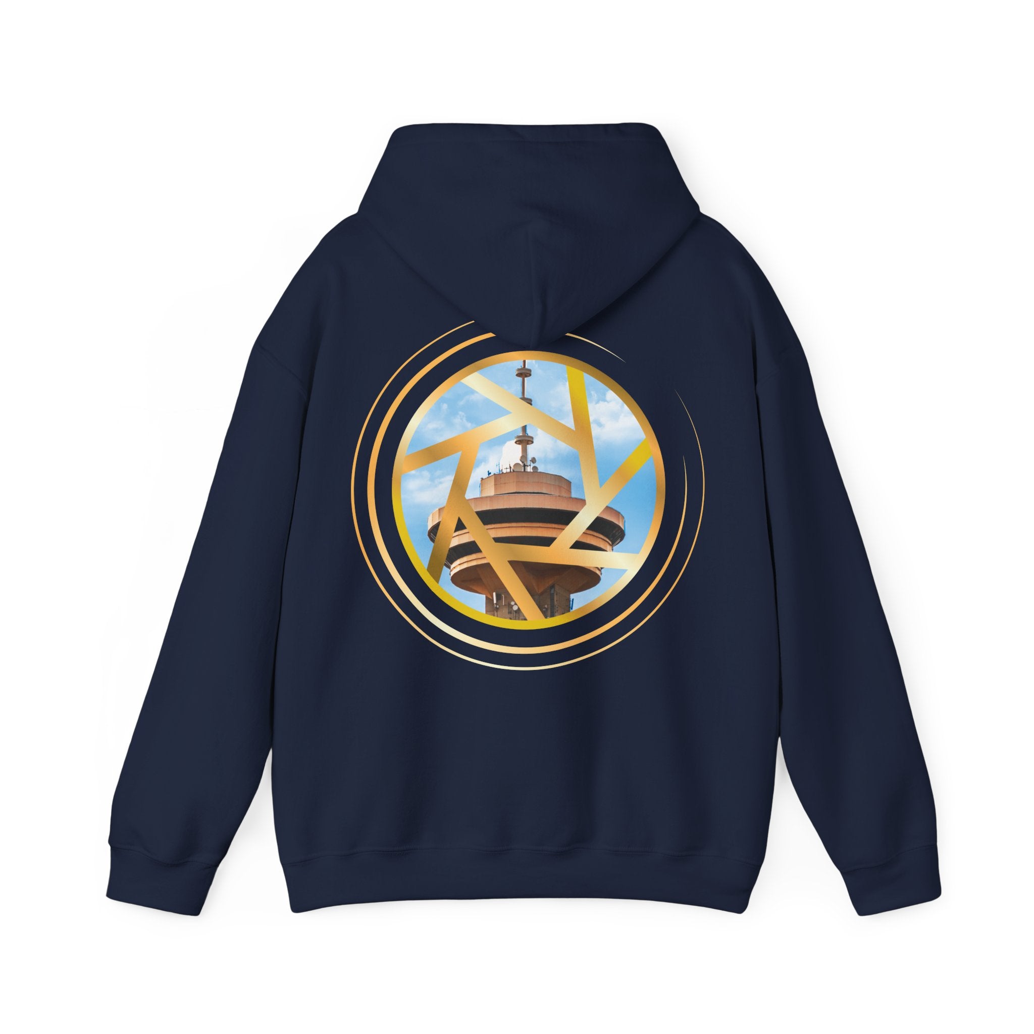 Multinex Vancity Skyscraper Back Trendy Unisex Hooded Sweatshirt with MUTINEX Design