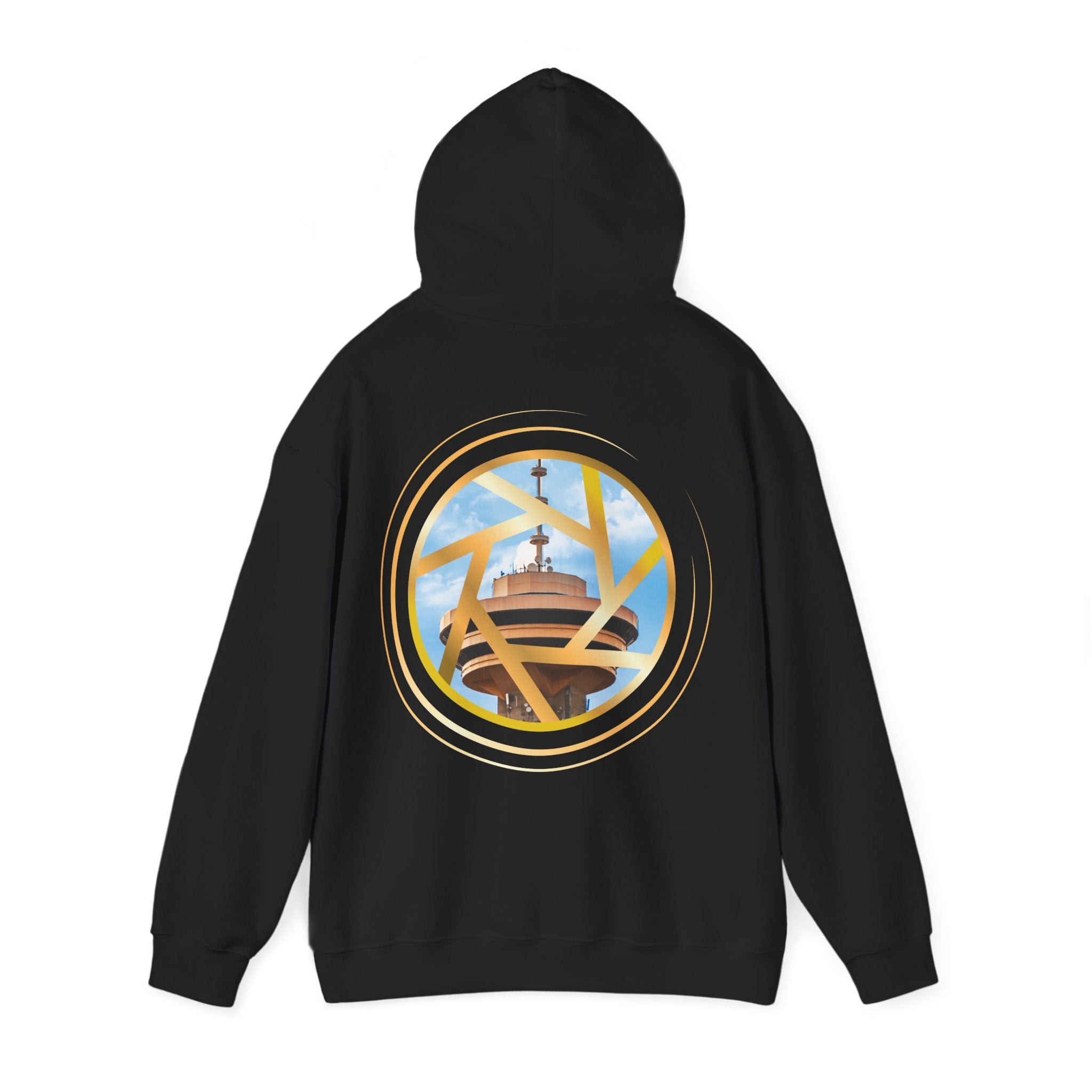 Multinex Vancity Skyscraper Back Trendy Unisex Hooded Sweatshirt with MUTINEX Design