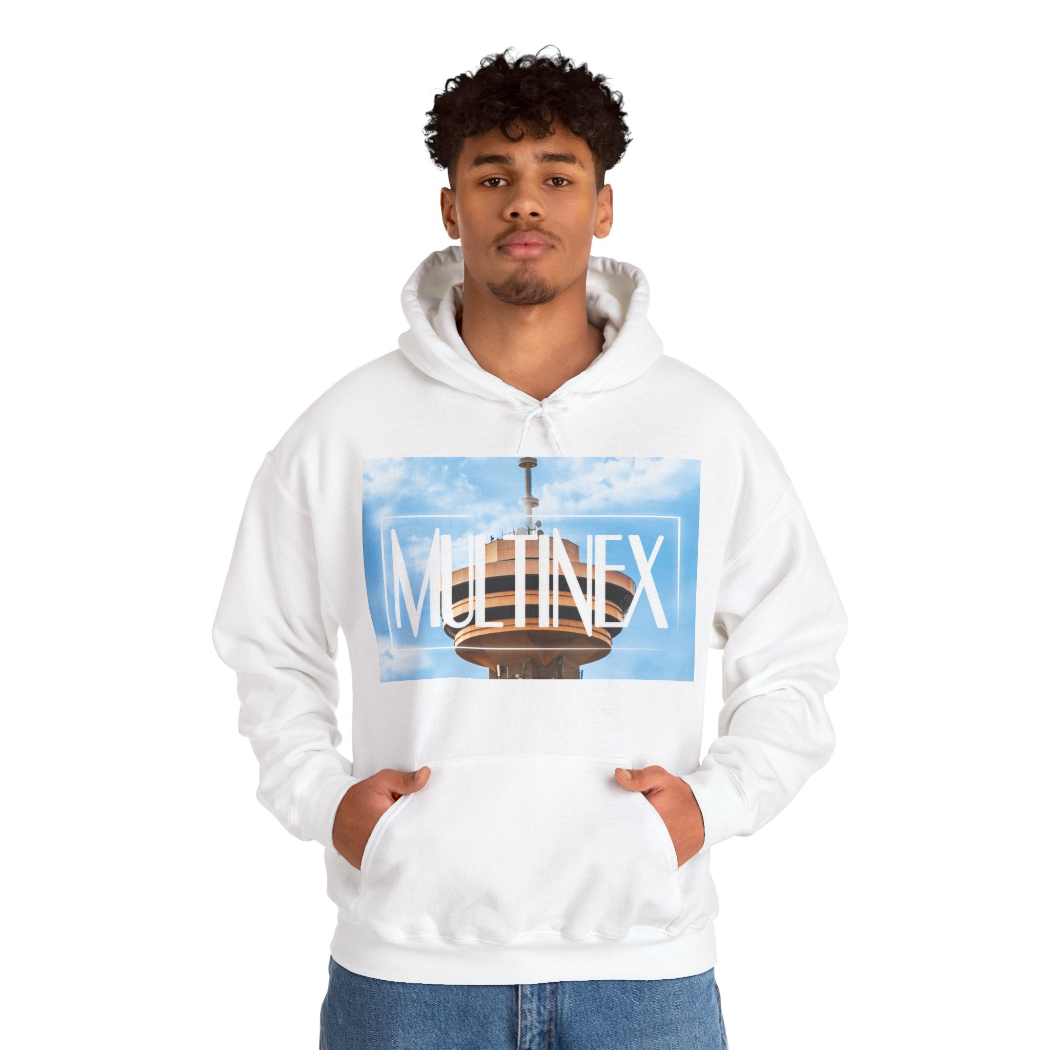 Multinex Vancity Skyscraper Trendy Unisex Hooded Sweatshirt with MUTINEX Design