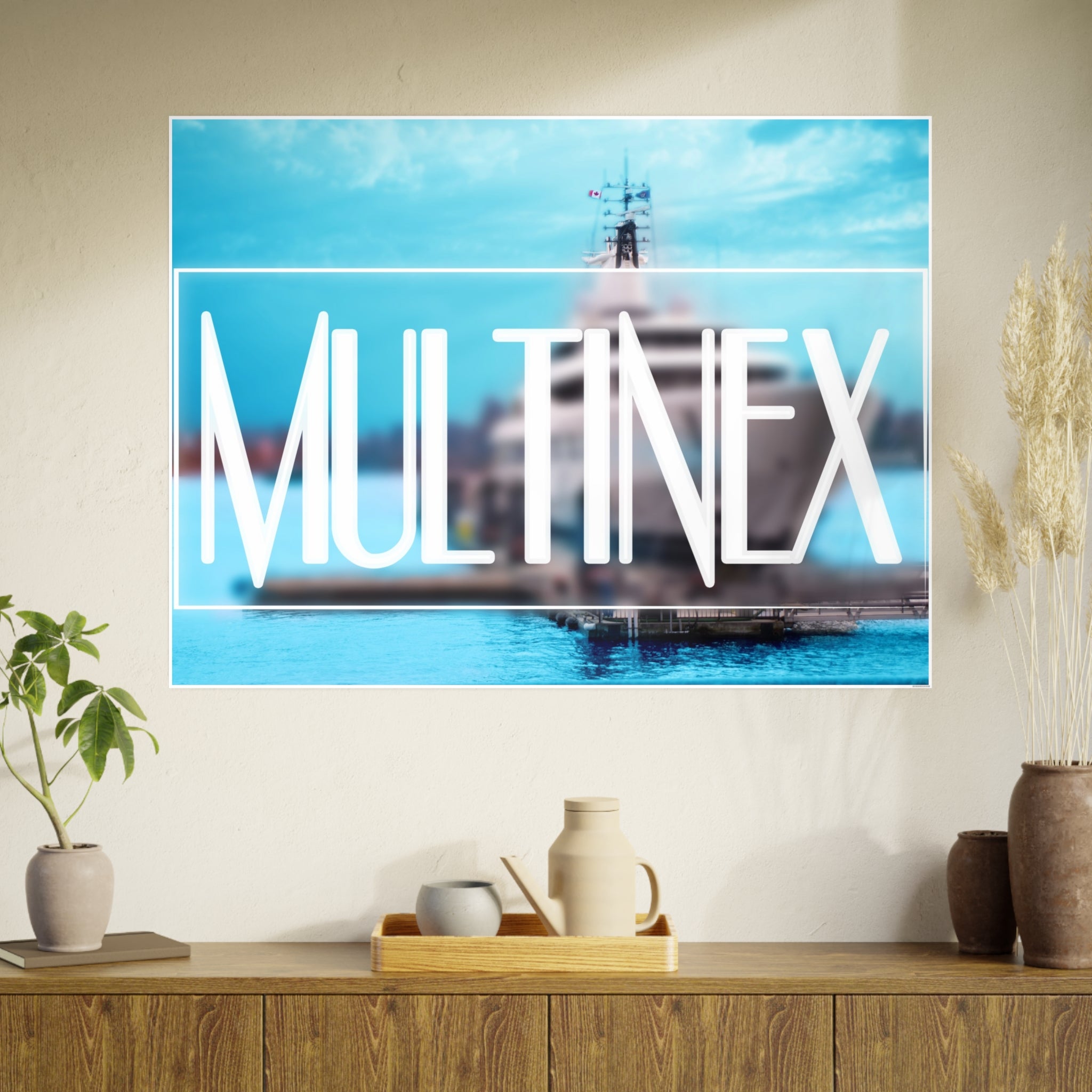 Multinex Yacht Vibrant Photo Art Poster - Multinex Design for Home Decor