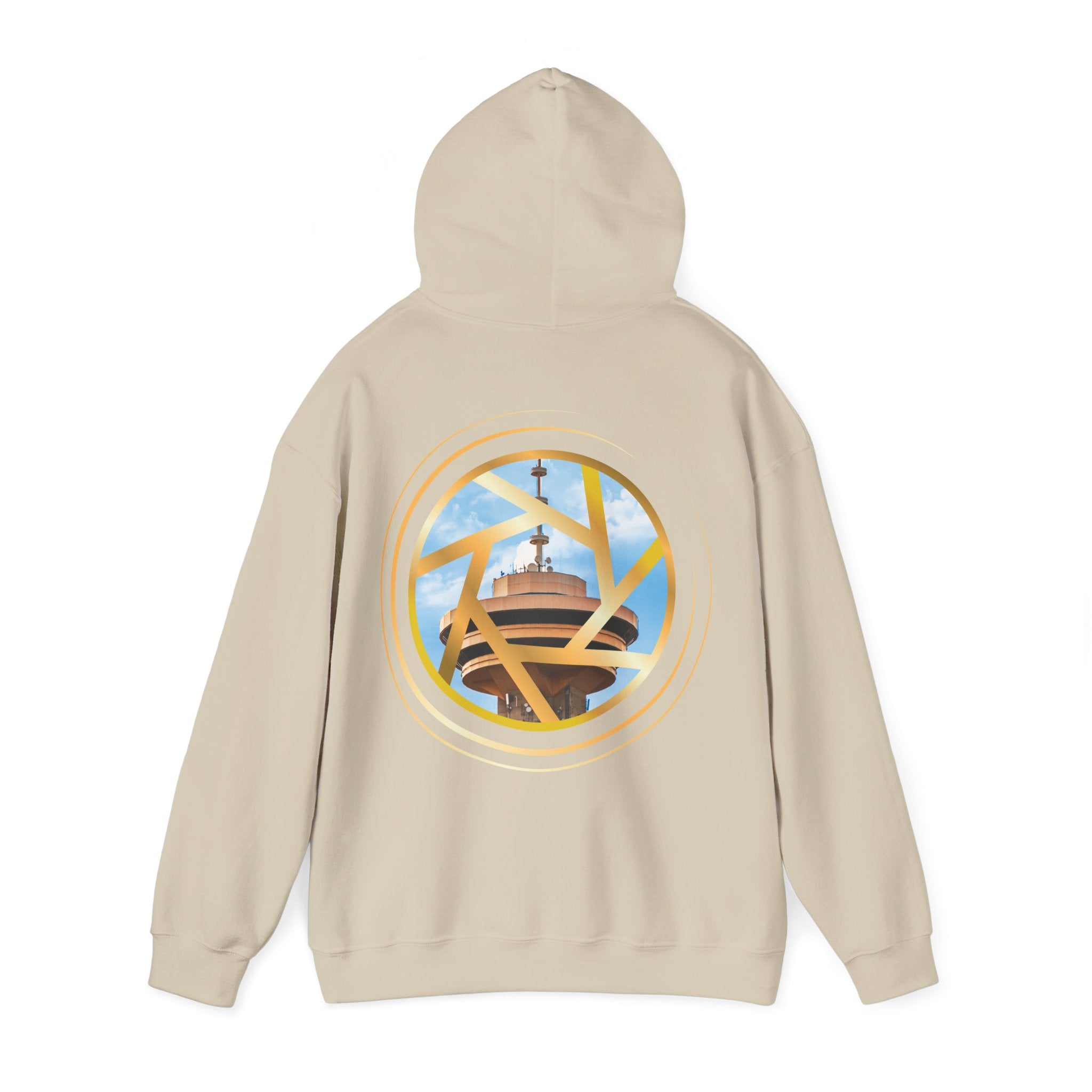 Multinex Vancity Skyscraper Back Trendy Unisex Hooded Sweatshirt with MUTINEX Design