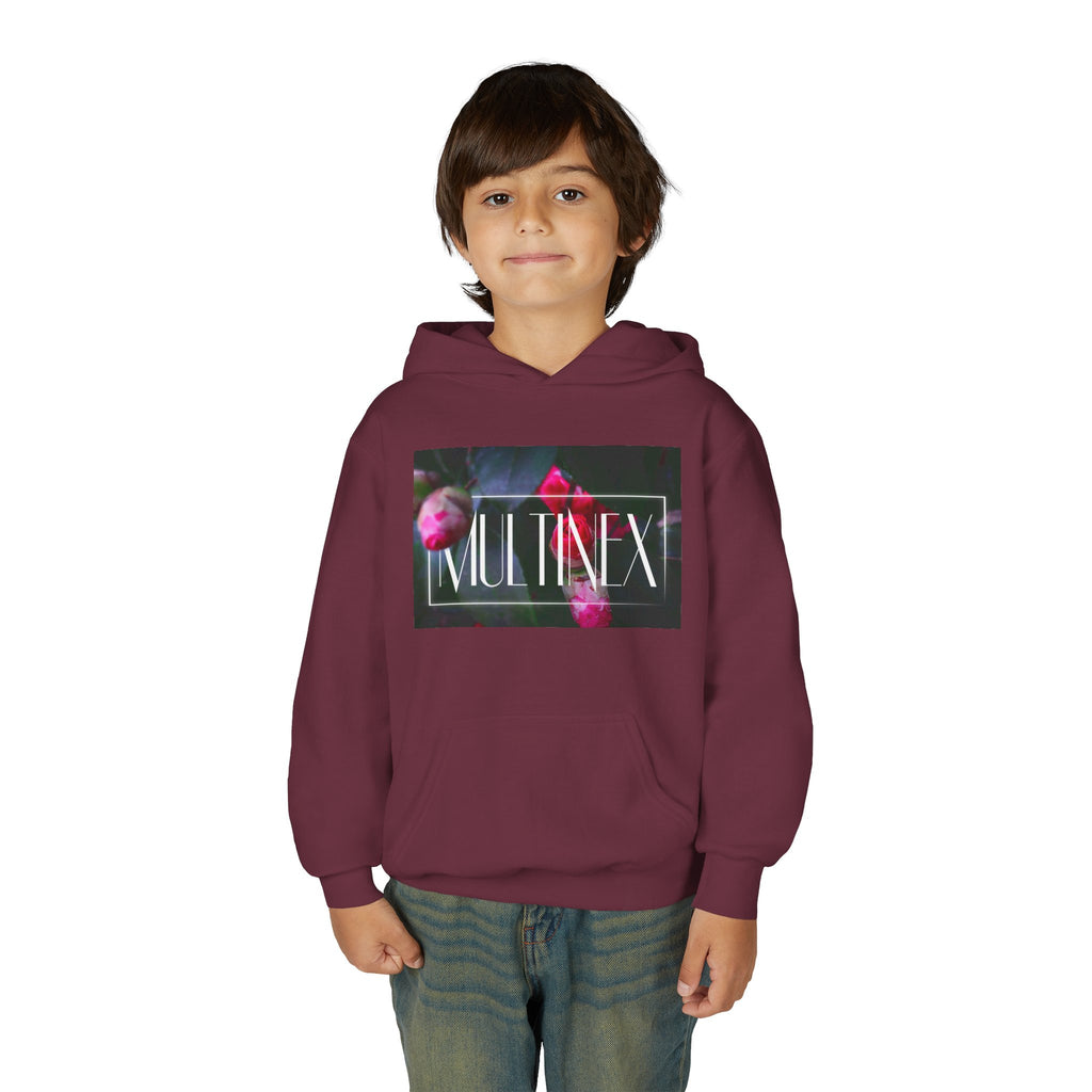 Multinex Floral Youth Floral Design Hooded Sweatshirt - MULTINEX