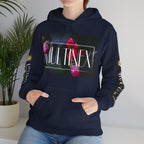 Multinex Floral Trendy Unisex Hooded Sweatshirt with MUTINEX Design