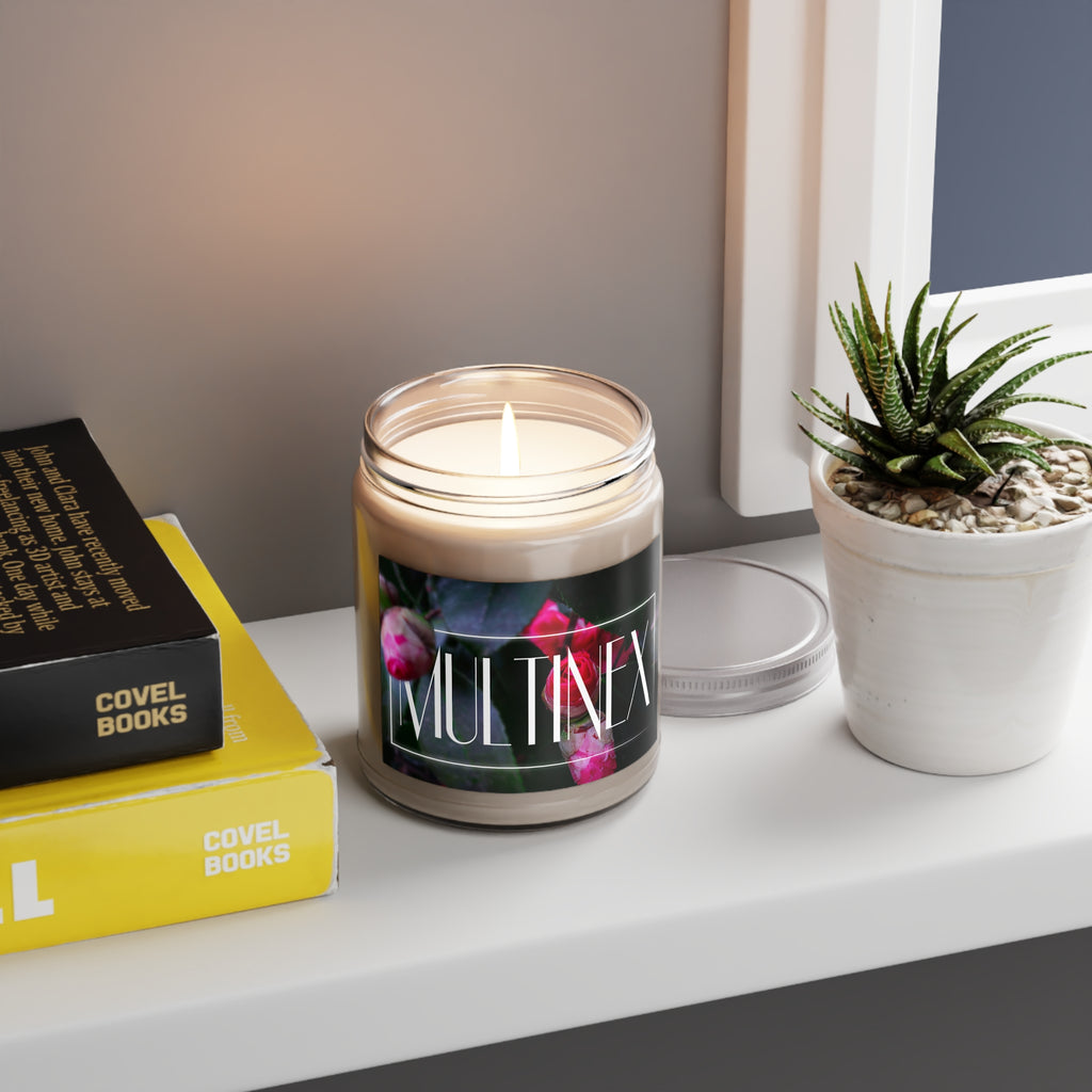 Multinex Floral Scented Soy Candle - 9oz with White Lid