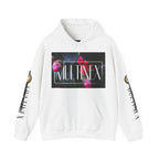 Multinex Floral Trendy Unisex Hooded Sweatshirt with MUTINEX Design