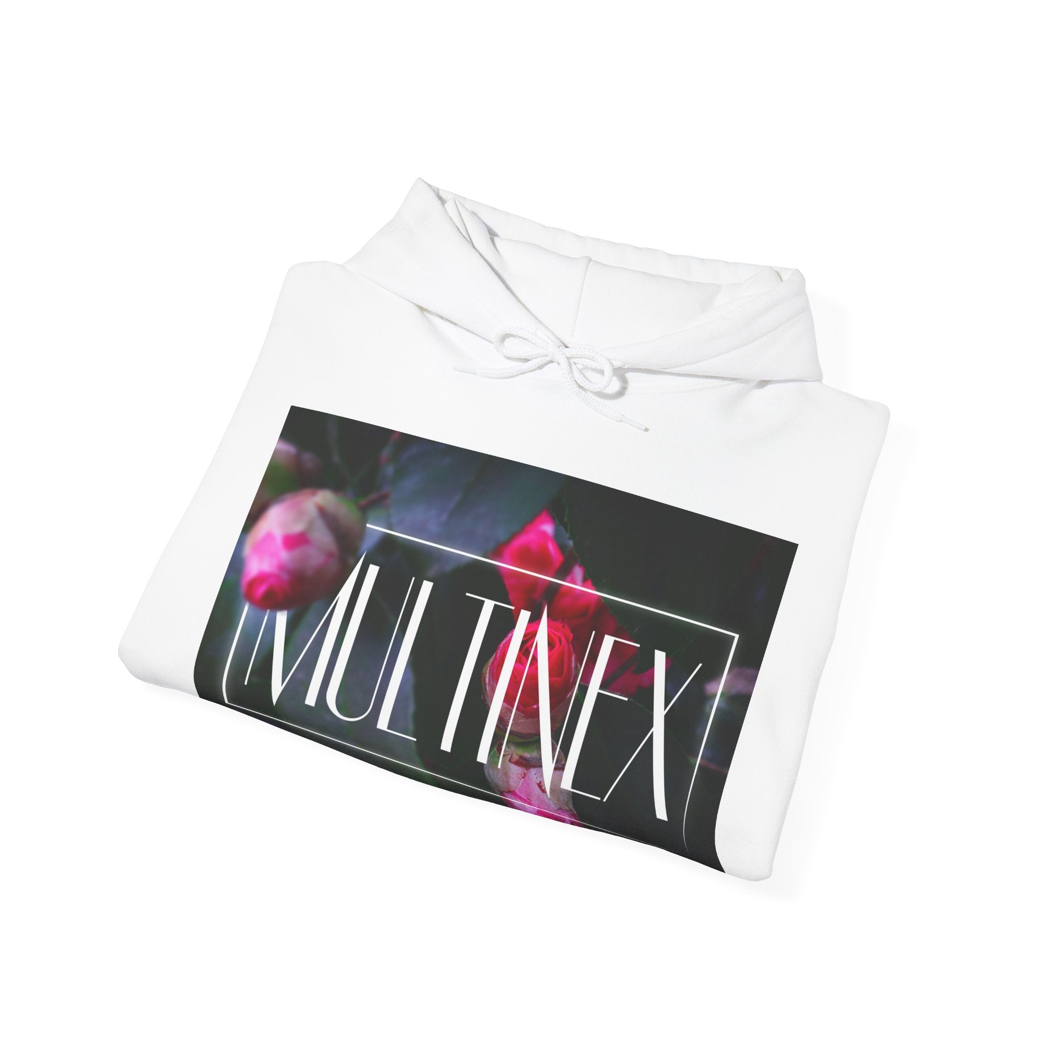 Multinex Floral Trendy Unisex Hooded Sweatshirt with MUTINEX Design