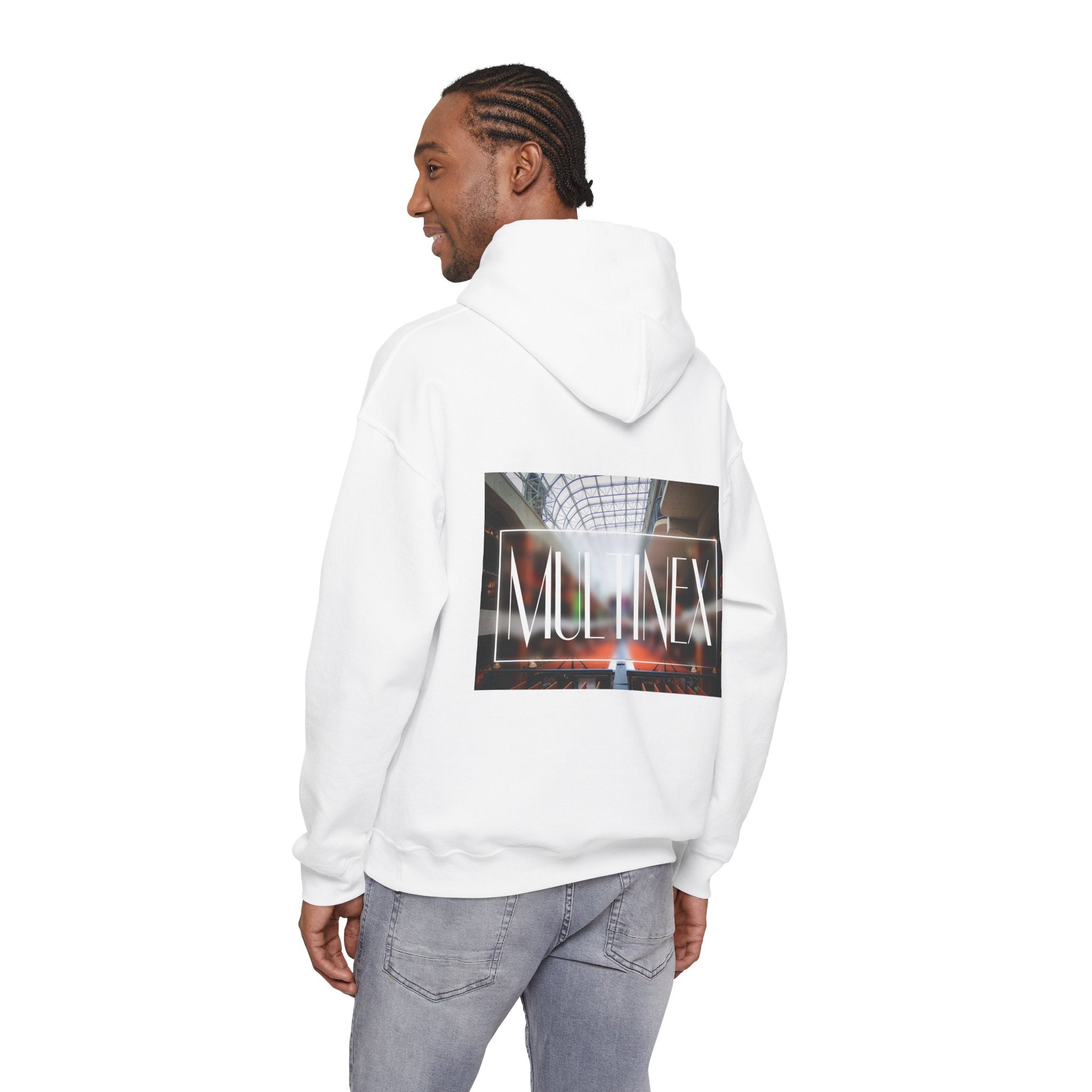Multinex Market Back Trendy Unisex Hooded Sweatshirt with MUTINEX Design