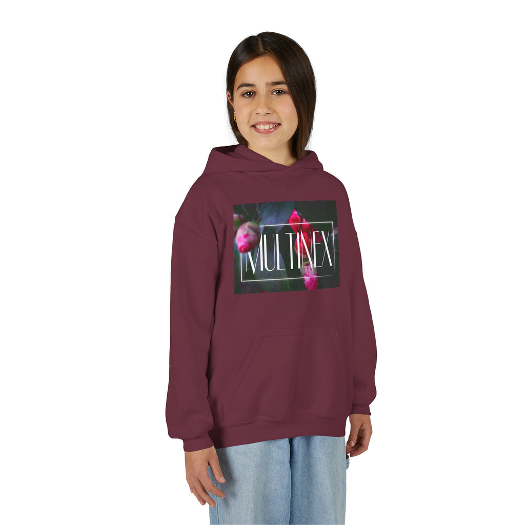 Multinex Floral Youth Floral Design Hooded Sweatshirt - MULTINEX