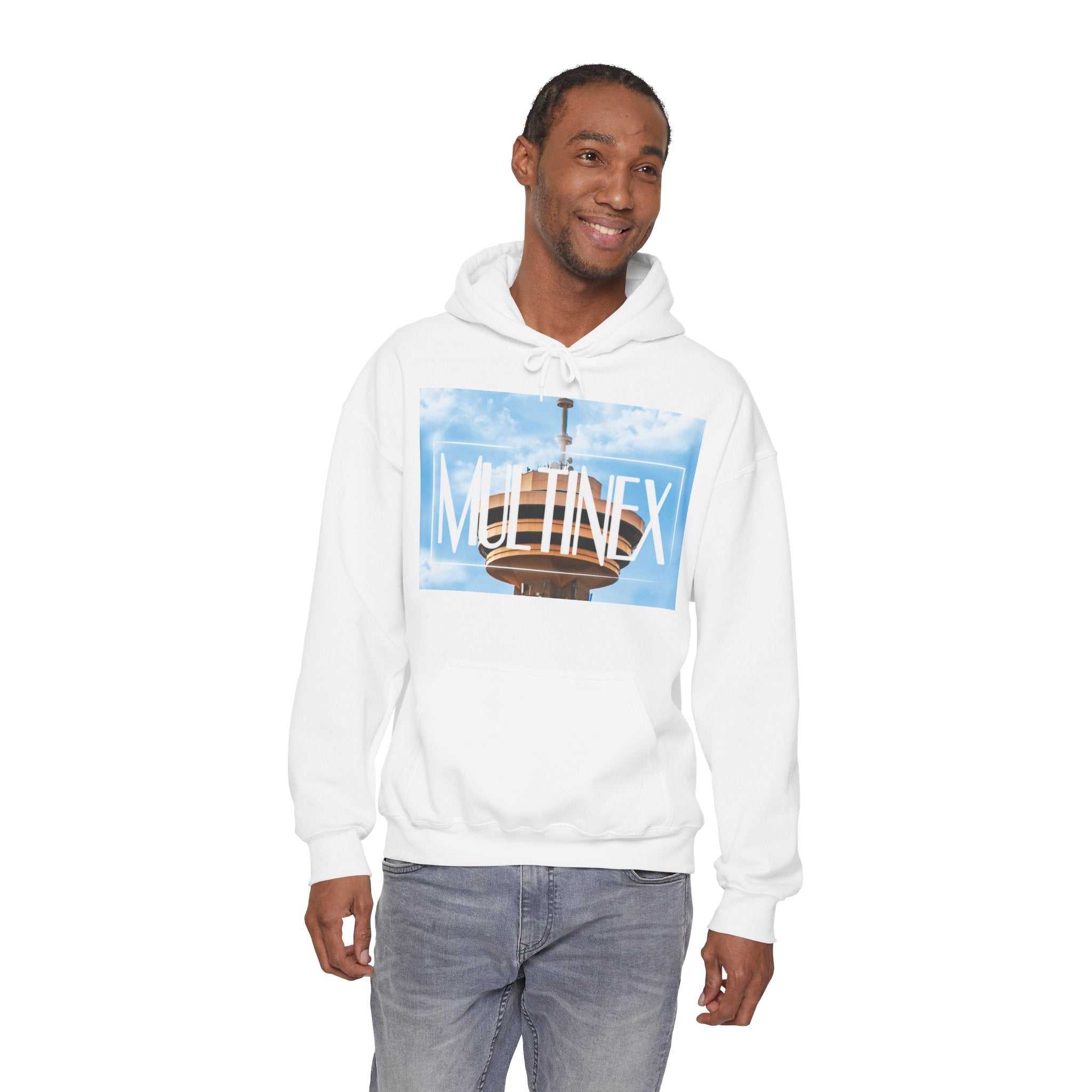Multinex Vancity Skyscraper Trendy Unisex Hooded Sweatshirt with MUTINEX Design